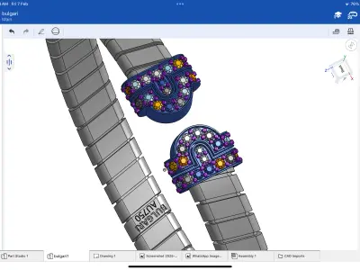 Bulgari sarpring bracelet CAD file 3D print model