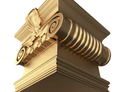 Carved Capital 0302 Low-poly 3D model