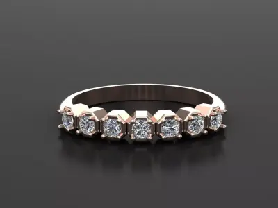 Solitaire Ring Version 1 SR48 3D model