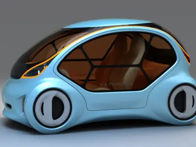 Kancil EV-1v2 - wide glass 3D model