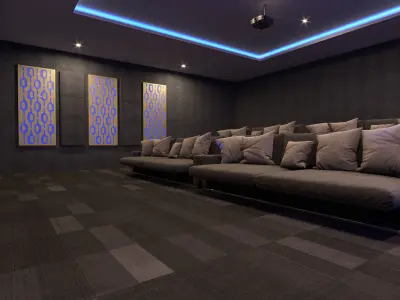 Realistic Home Cinema 3D Model 3D model