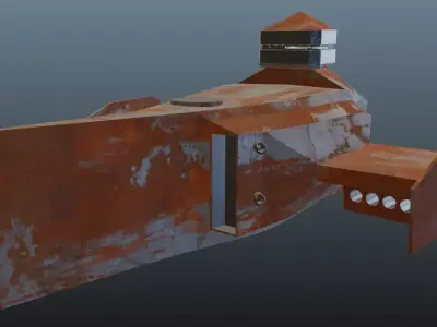 Dieselpunk Rocketship - The Ultimate Weapon of the Skies 3D model