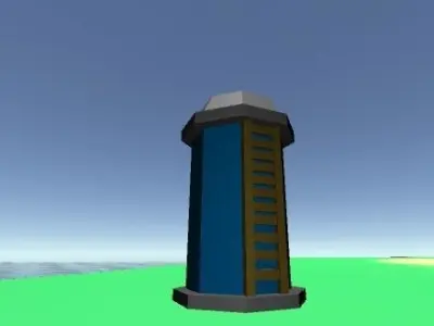 Archer Tower Low-poly 3D model