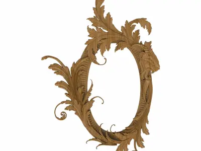 Carved frame painting STL 3D model