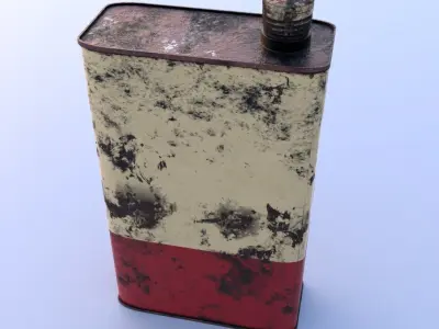 Vintage Oil Can 3D Model Low-poly 3D model