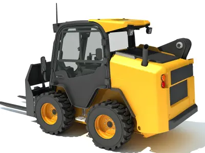 Skid Steer Loader Pallet Fork 3D model