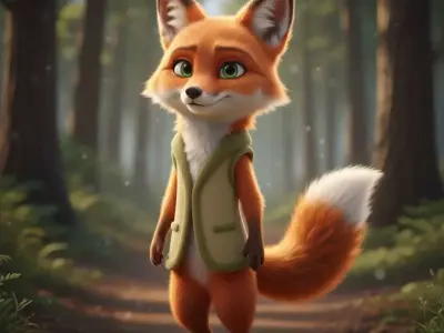 fox on the vest 3D model