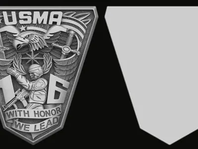 The bas-relief for the ring of the United States 2016 3D print model