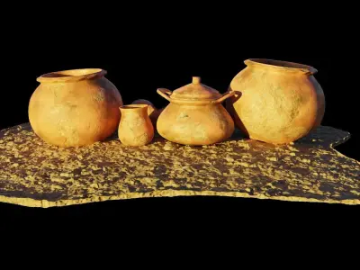 Vases packs 3D model