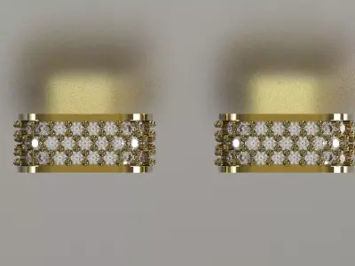 Rectangular Chain Motif standard stl 3D model gl0043 3D print model