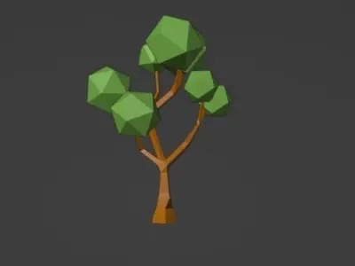 Low poly tree polygonal Free low-poly 3D model purchase