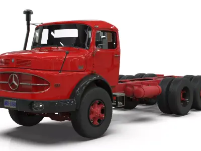 Mercedes-Benz 2624 Chassis Cab Truck midpoly 3D model