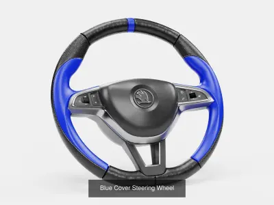 Six Color Steering Wheel Collection 3D Model Pack
