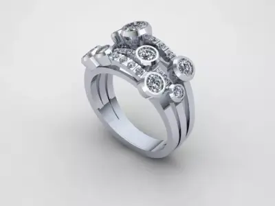 Diomond ring 3D print model