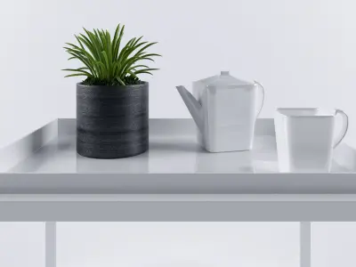 Table with decoration 3D model