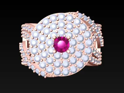 Diamond Ring - Womens Rings - N3748 3D print model