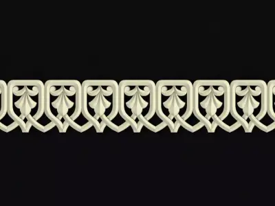 Central decor ornament for furniture 3D model 35