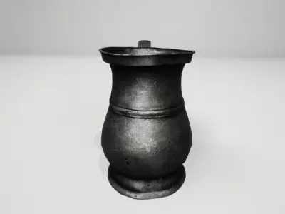 31- wine jug iron medieval UE4 Free low-poly 3D model