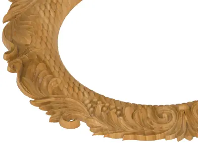 Carved picture frame STL 3D model 123