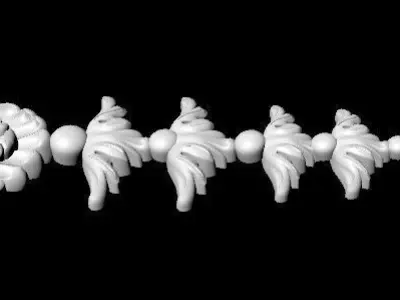 Central decor ornament for furniture 3D model 269