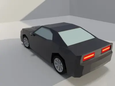 Dodge challenger low poly 3D model Low-poly 3D model