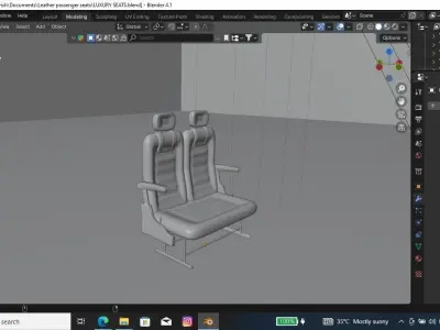 Vehicle passenger seat 3D model