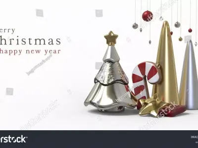 Happy New Year and Merry Christmas 3D model