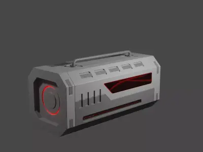 SCI FI BOX 2 Free low-poly 3D model