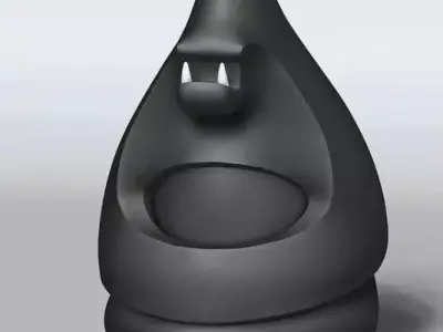 Gorilla Creature Decorative Fan Art Toy 3D print model