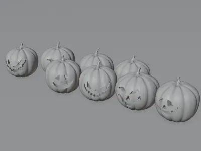 High Quality Jack O Lanterns 4K 3D model