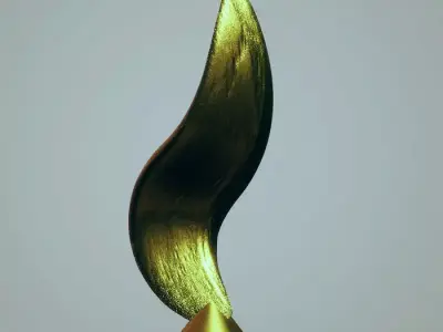 Sea Rock Twisted Tower Sculpture 3D print model