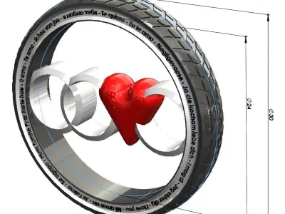 I Love Audi Keychains 3D Print Model 3D print model