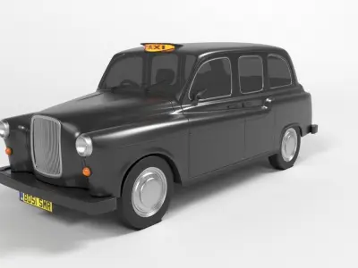 london taxi cab 3D model