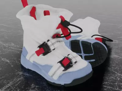 TOM SACHS X NIKE MARS YARD AEROSPACE 3D SHOES Low-poly 3D model