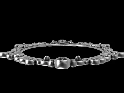 Hand Carved Wood Frame 3D print model