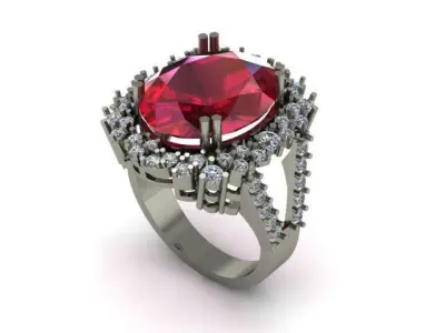 ruby wedding ring 3D print model