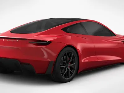 Tesla Roadster 2020 Detailed Interior 3D model
