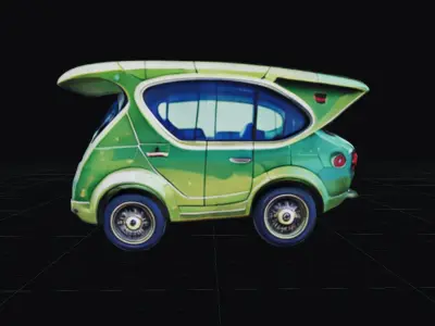 COOL CARS SolarRover no5 Collectable Model these WHEELS are HOT Low-poly 3D model