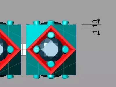TENNIS ESAGONO pave setting armor  3D print model