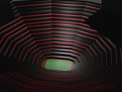 Football stadium 3D model order