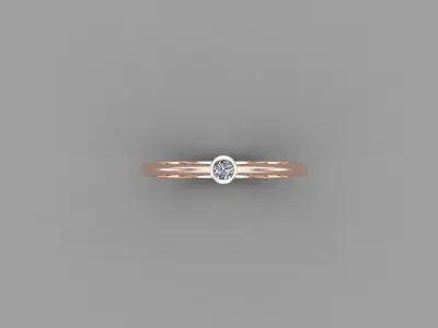 Solitaire Ring Version 1 SR3 3D model