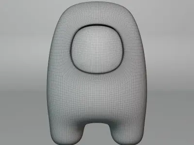 Among Us - Red character Model Free 3D model