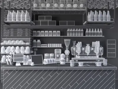 Coffee Kiosk 10 3D model