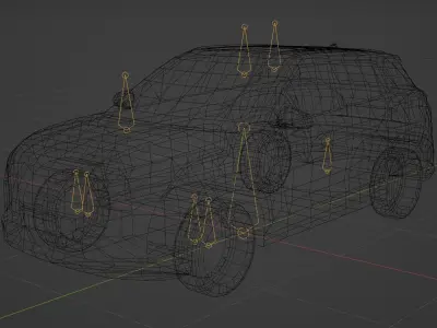 Lowpoly Hyundai Creta Low-poly 3D model