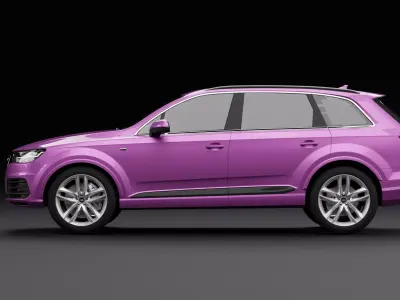 Audi Q7 Tfsi e Fuchsia 3D model