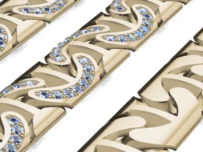 LUXURY chain bracelet necklace Just STL 3D model