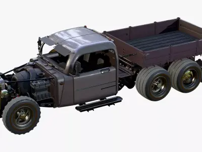 Retro Hot Rod Truck M1 3D model