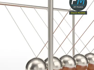 Newton cradle 2 3D model