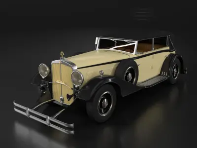 Maybach DS8 Zeppelin 1938 Low-poly 3D model