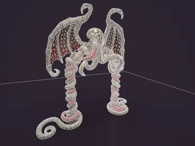 Ancient portal arch stone Low-poly 3D model